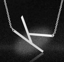 Load image into Gallery viewer, Silver Initial Chain