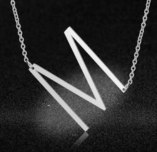 Load image into Gallery viewer, Silver Initial Chain