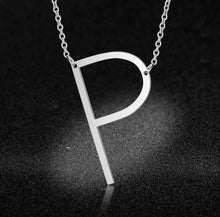 Load image into Gallery viewer, Silver Initial Chain