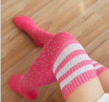 Load image into Gallery viewer, Rhinestone Thigh/Knee Socks
